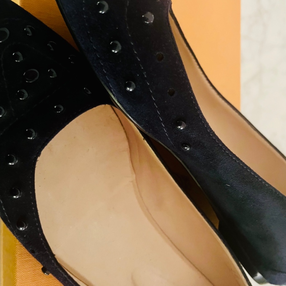 TODS blue studded ballerina flats - Picture 9 of 12